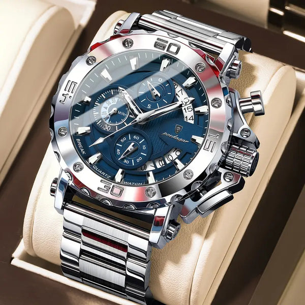 Men'S Luxury Stainless Steel Business Watch