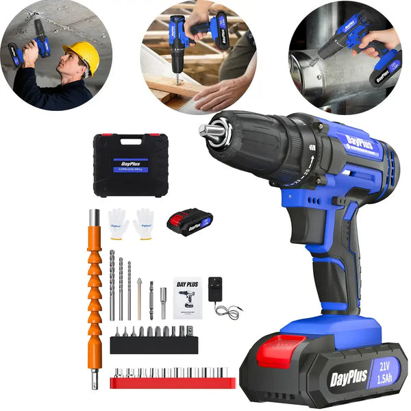 DayPlus Cordless Electric Drill for Home Improvement